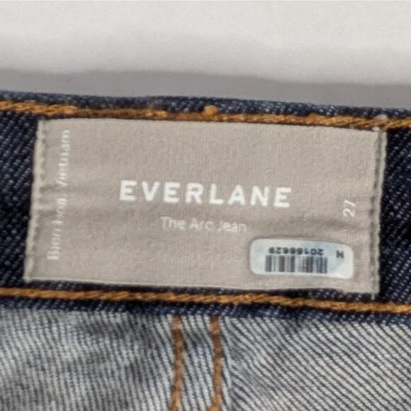 Everlane Arc 27 Dark Wash Barrel Leg High Rise Minimalist Chic Denim - Picture 2 of 9
